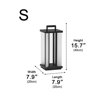 Portable Lantern Waterproof LED Black Modern Solar Lawn Lights - Flyachilles