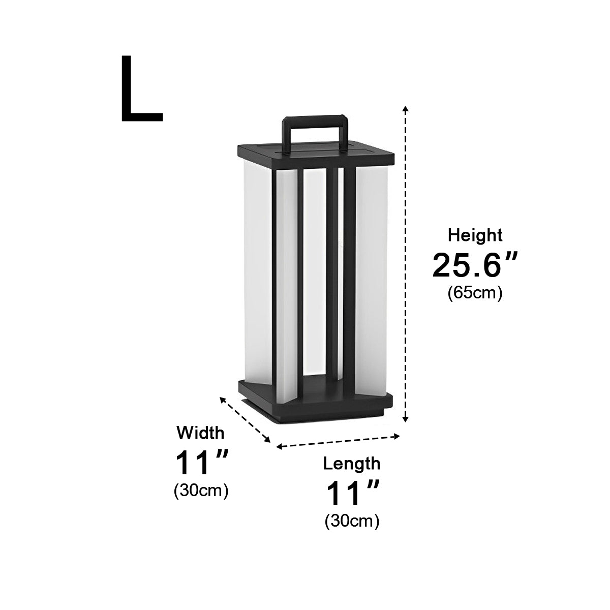 Portable Lantern Design Waterproof LED Black Modern Solar