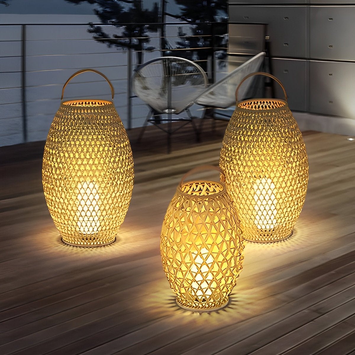 Portable Lanterns Shape Light Waterproof LED Modern Lawn Lamp - Flyachilles