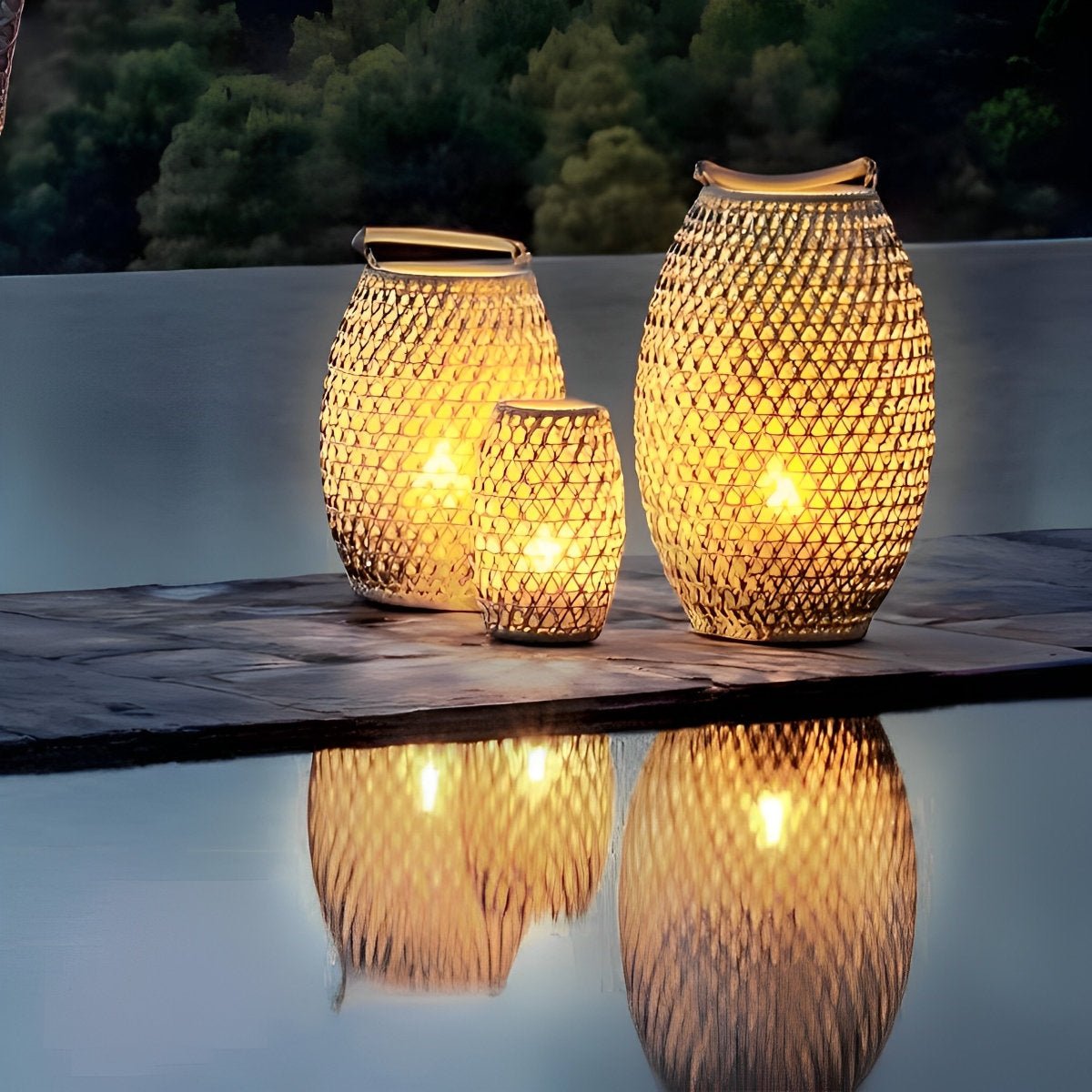 Portable Lanterns Shape Light Waterproof LED Modern Lawn Lamp - Flyachilles