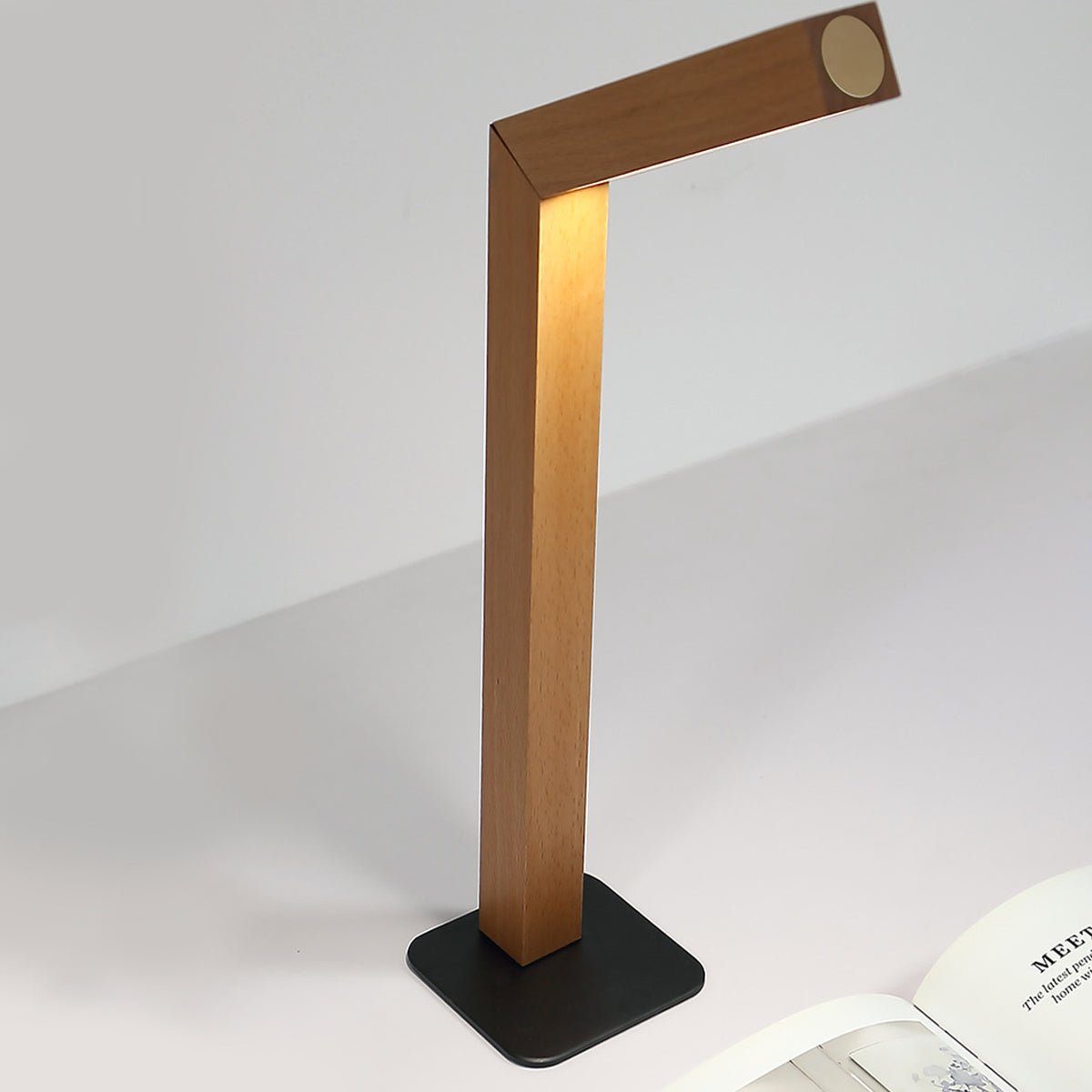 Portable Modern Minimalist LED Dimming Light Strip Wood Table Lamp - Flyachilles
