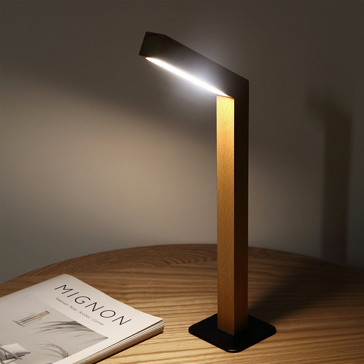 Portable Modern Minimalist LED Dimming Light Strip Wood Table Lamp - Flyachilles