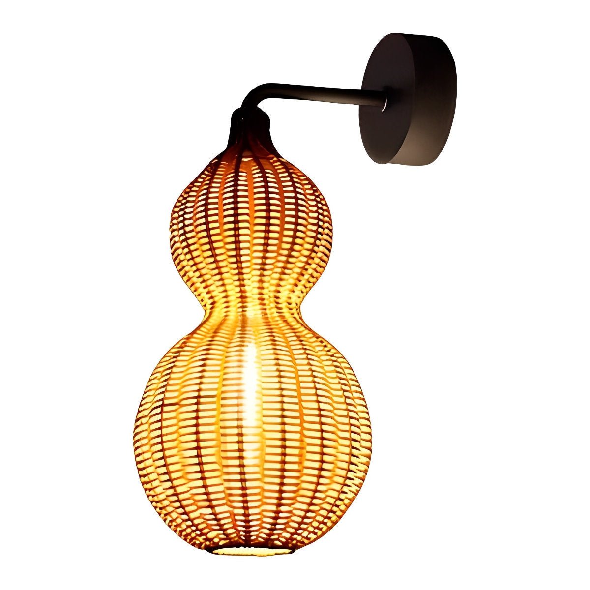 Rattan Gourd Waterproof Retro Outdoor Chandelier Porch Lights - Flyachilles