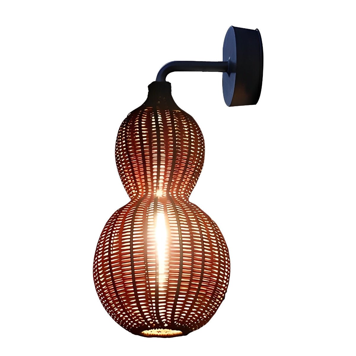 Rattan Gourd Waterproof Retro Outdoor Chandelier Porch