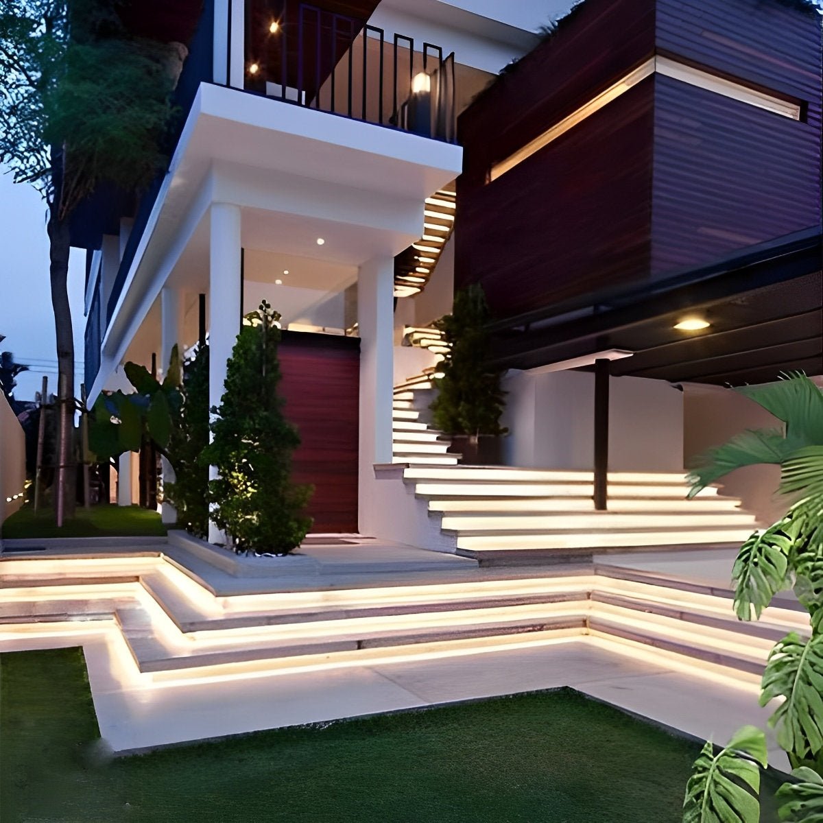 DIY Recessed LED Stair Lighting Flexible Linear Outdoor Lighting Rope ...