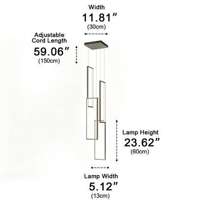 Rectangle LED Chandelier – Modern Minimalist - Flyachilles