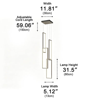 Rectangle LED Chandelier – Modern Minimalist - Flyachilles