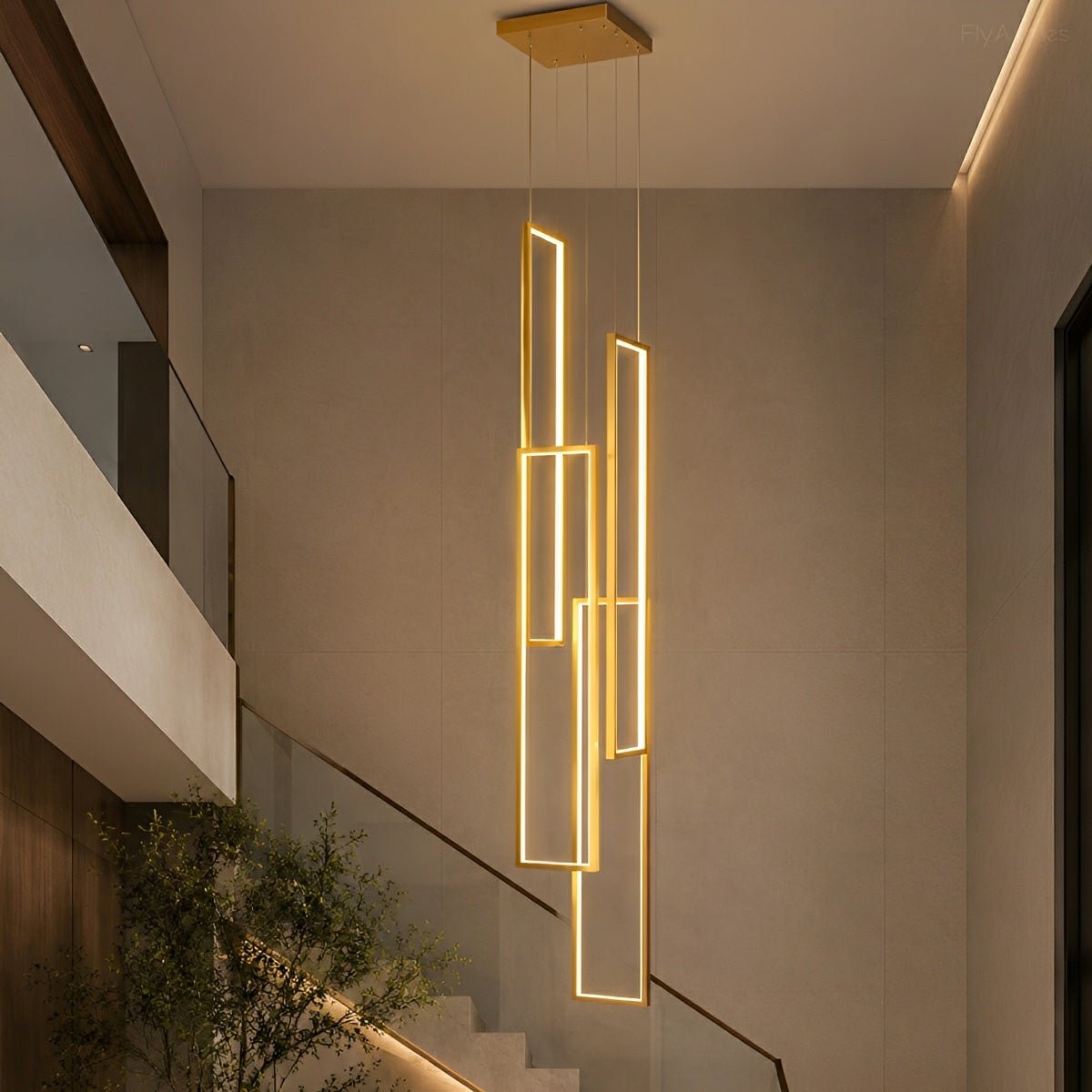 Rectangle LED Chandelier – Modern Minimalist - Flyachilles