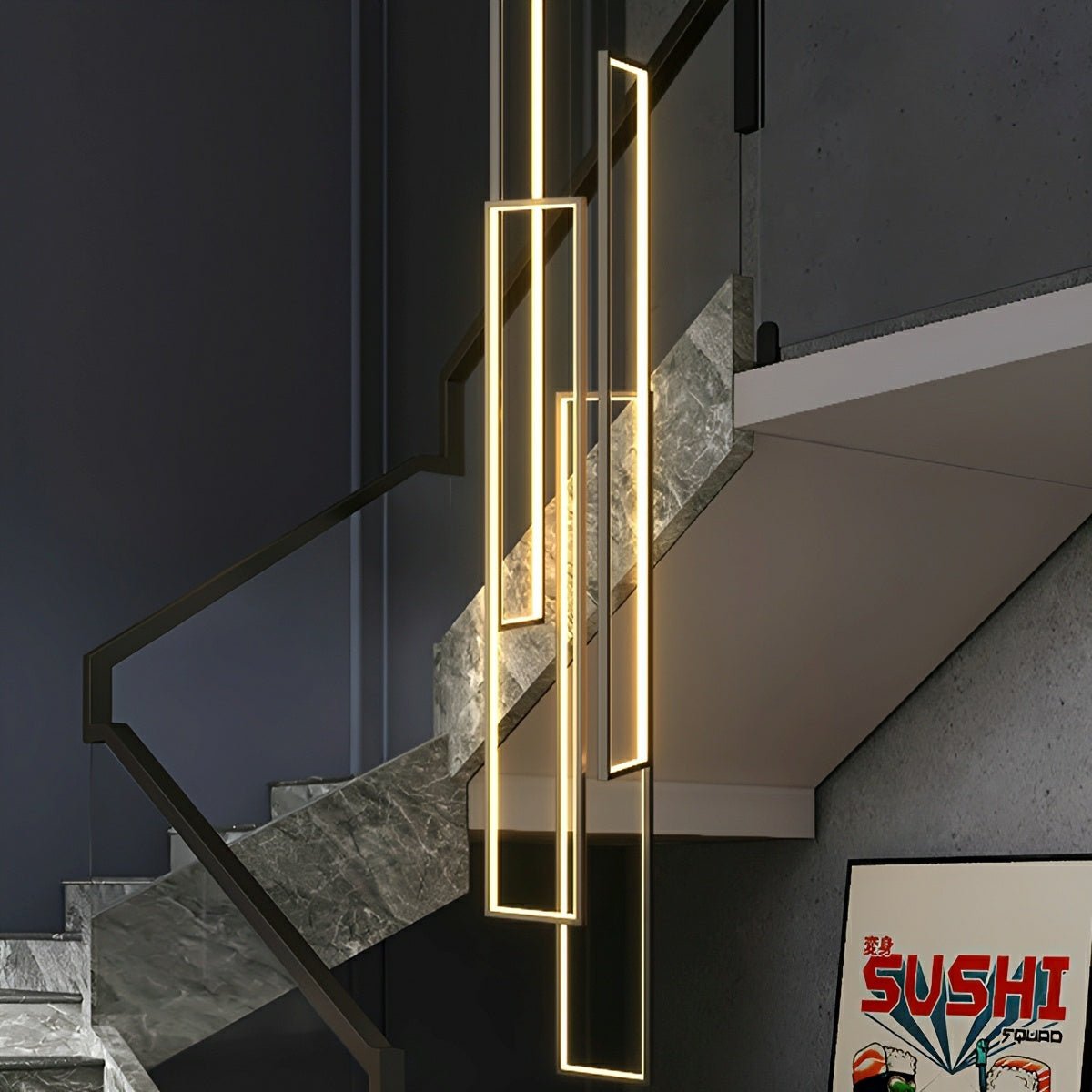 Rectangle LED Chandelier – Modern Minimalist - Flyachilles