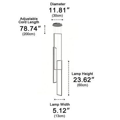 Rectangle LED Chandelier – Modern Minimalist - Flyachilles