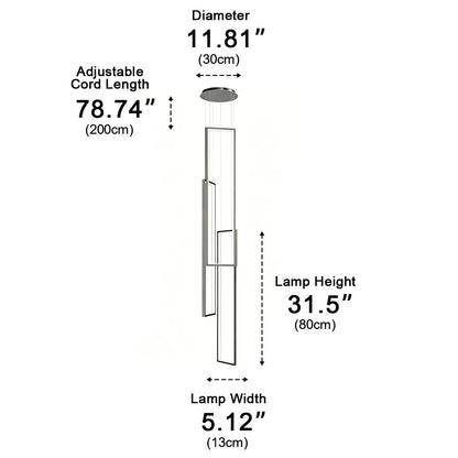 Rectangle LED Chandelier – Modern Minimalist - Flyachilles