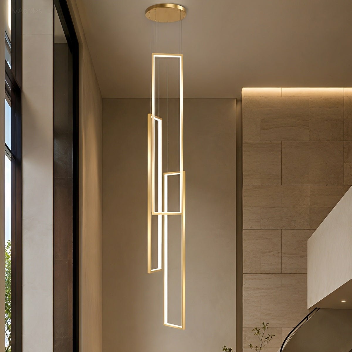Rectangle LED Chandelier – Modern Minimalist - Flyachilles