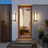 Rectangle LED Waterproof Motion Sensor Black Modern Wall Sconce Lighting - Flyachilles