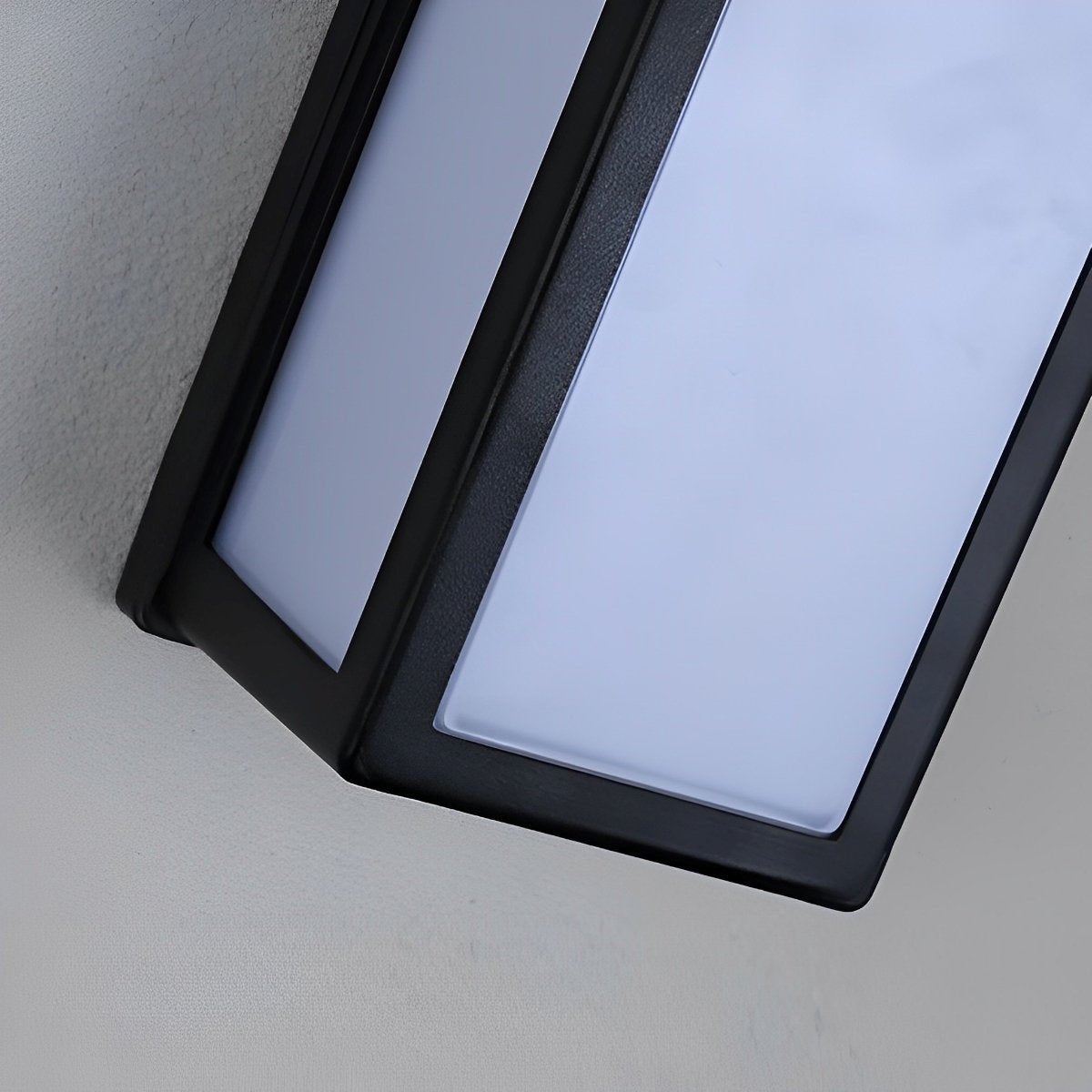 Rectangle LED Waterproof Motion Sensor Black Modern Wall Sconce Lighting - Flyachilles