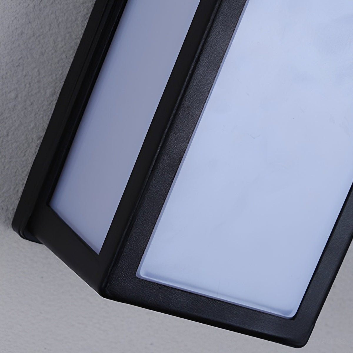 Rectangle LED Waterproof Motion Sensor Black Modern Wall Sconce Lighting - Flyachilles