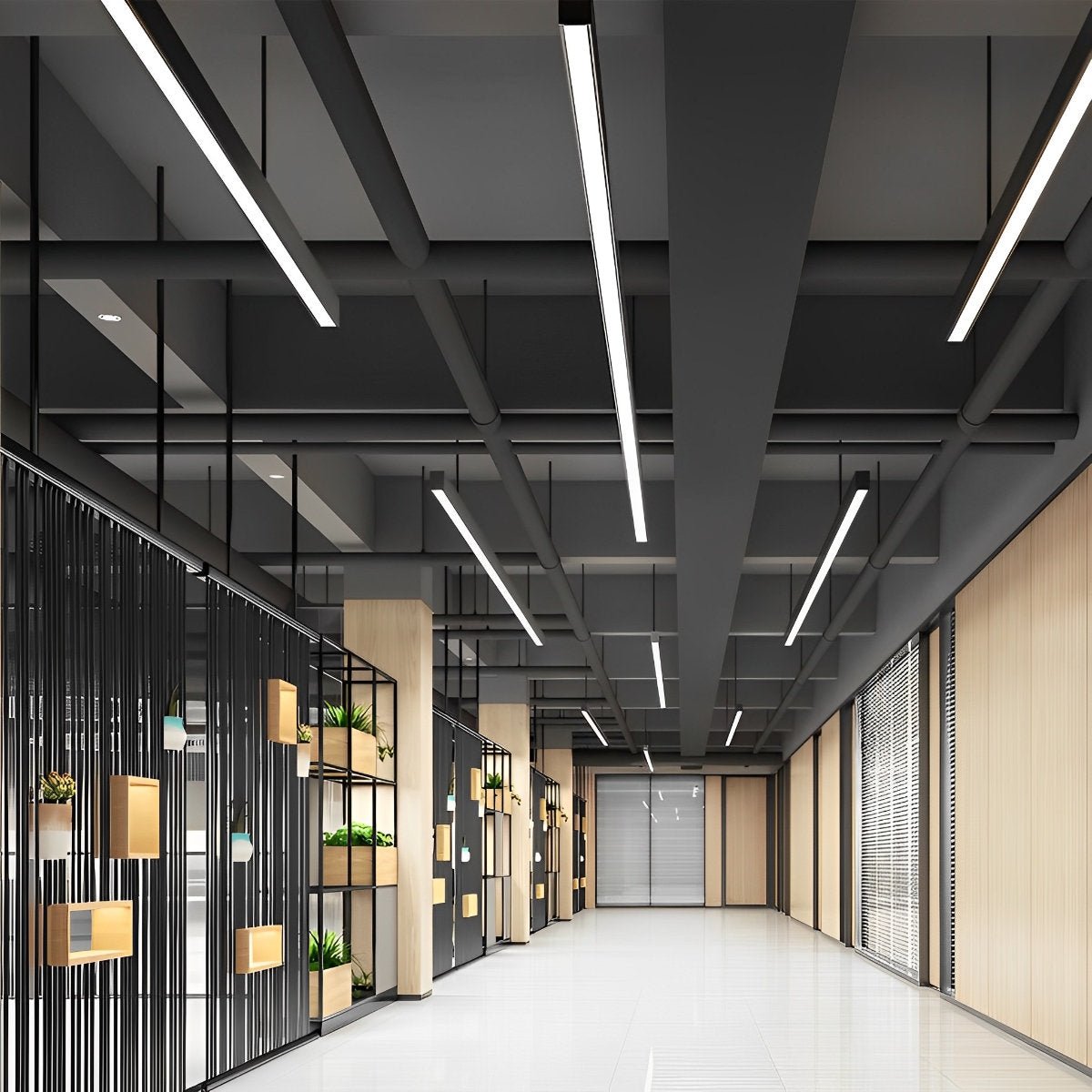 Rectangle Linear LED Strip Modern Minimalist Recessed Ceiling Lights ...