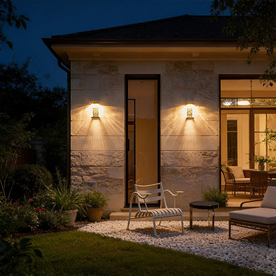 Rectangle Water Wave Waterproof Outdoor Porch LED Exterior Wall Lights - Flyachilles