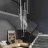 Rectangular Frame Aluminum LED Black Nordic Duplex Stair Chandelier - Flyachilles