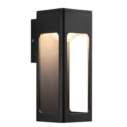 Rectangular IP65 LED Black Modern Wall Light Sconce Lamp - Flyachilles