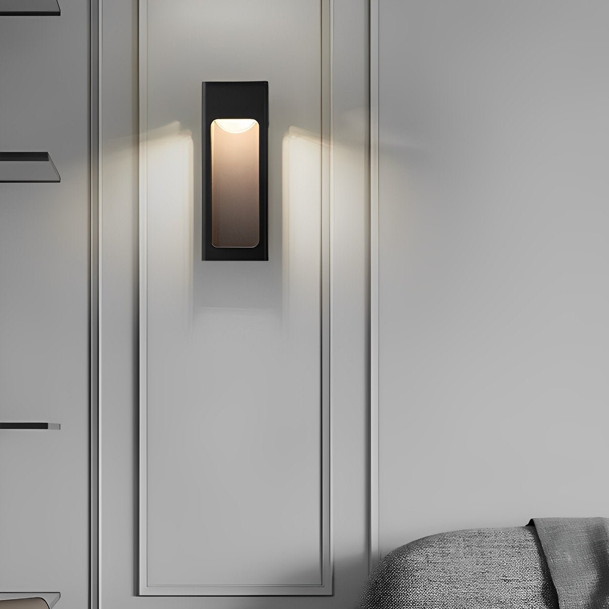 Rectangular IP65 LED Black Modern Wall Light Sconce Lamp - Flyachilles