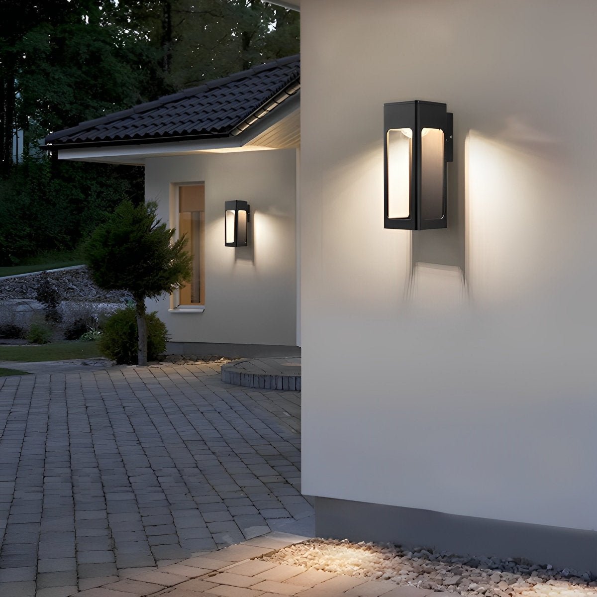 Rectangular IP65 LED Black Modern Wall Light Sconce Lamp - Flyachilles