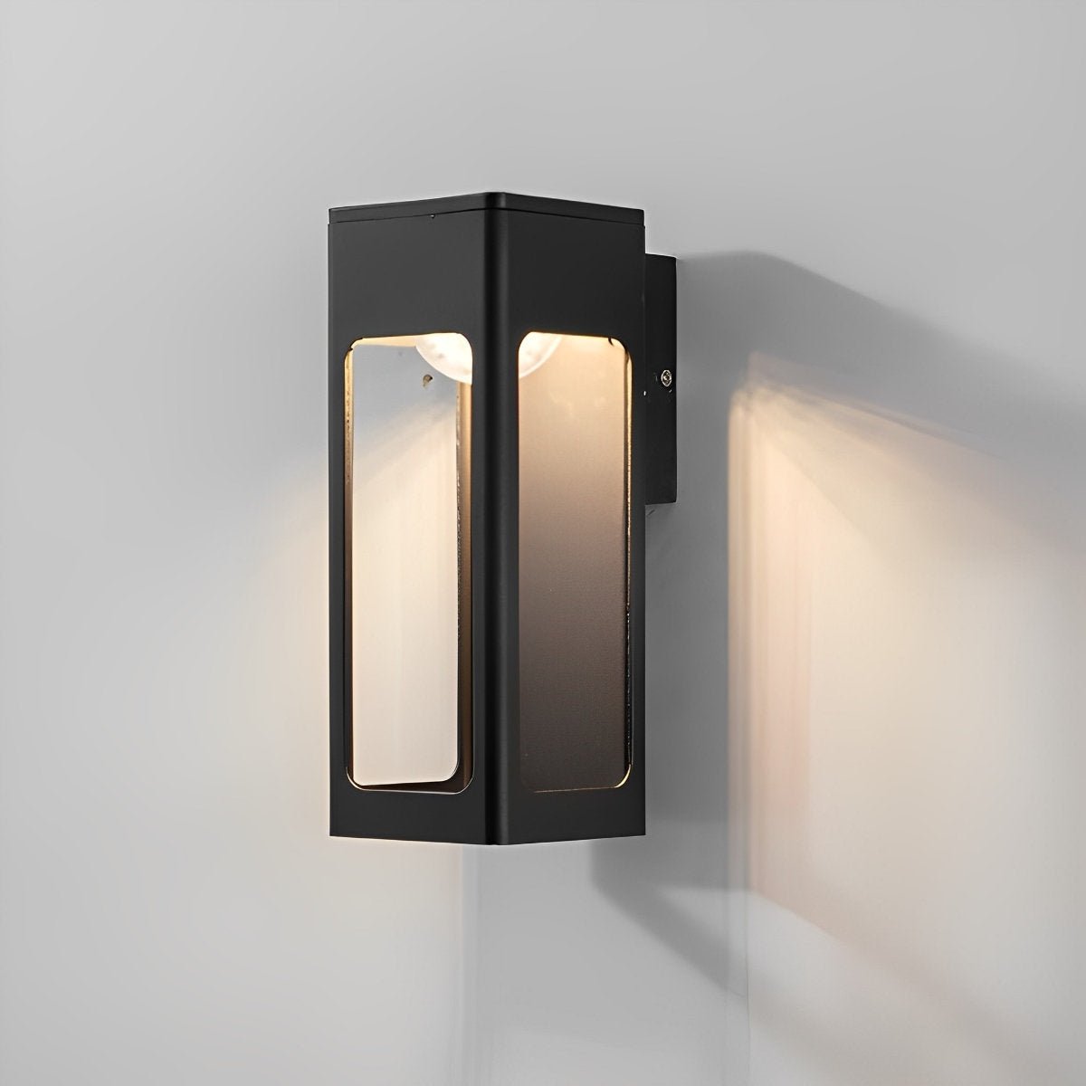 Rectangular IP65 LED Black Modern Wall Light Sconce Lamp - Flyachilles