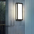 Rectangular LED Waterproof Black Modern Outdoor Exterior Light Wall Sconce - Flyachilles