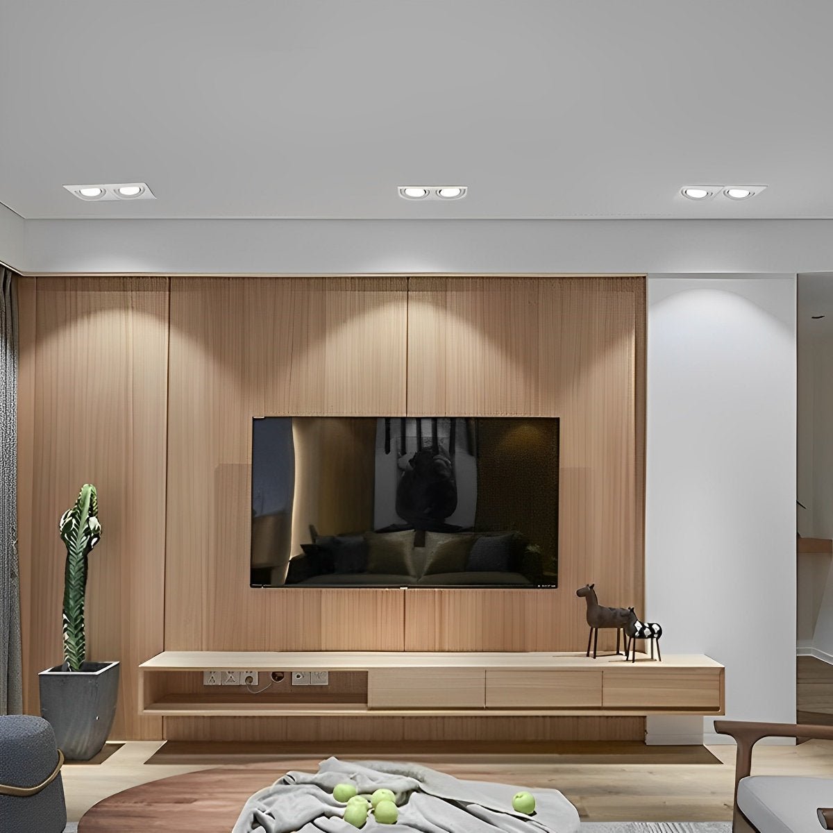 Rectangular Lights Adjustable Recessed Spotlight LED Downlight Hidden ...