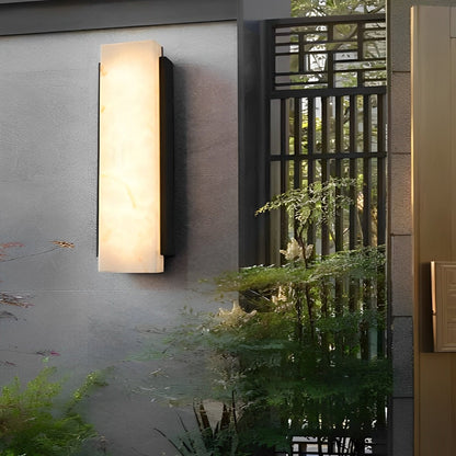 Rectangular Metal LED Light Waterproof Black Modern Outdoor Wall Lights - Flyachilles