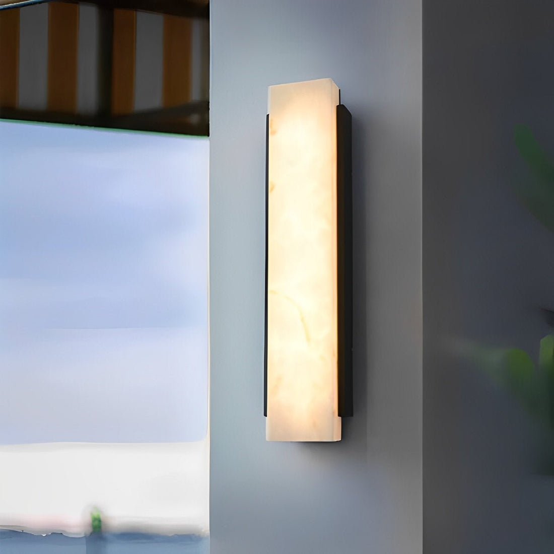 Rectangular Metal LED Light Waterproof Black Modern Outdoor Wall Lights - Flyachilles