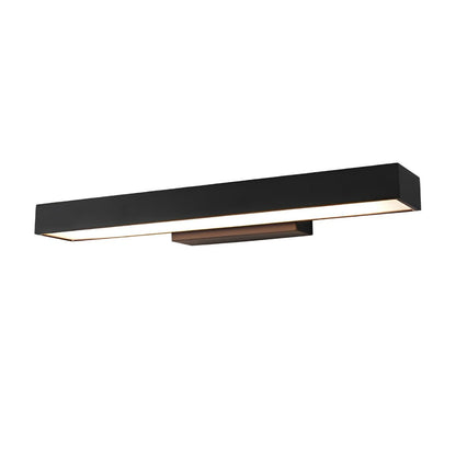 Rectangular Minimalist Waterproof Motion Sensor Black Modern Wall Sconce - Flyachilles