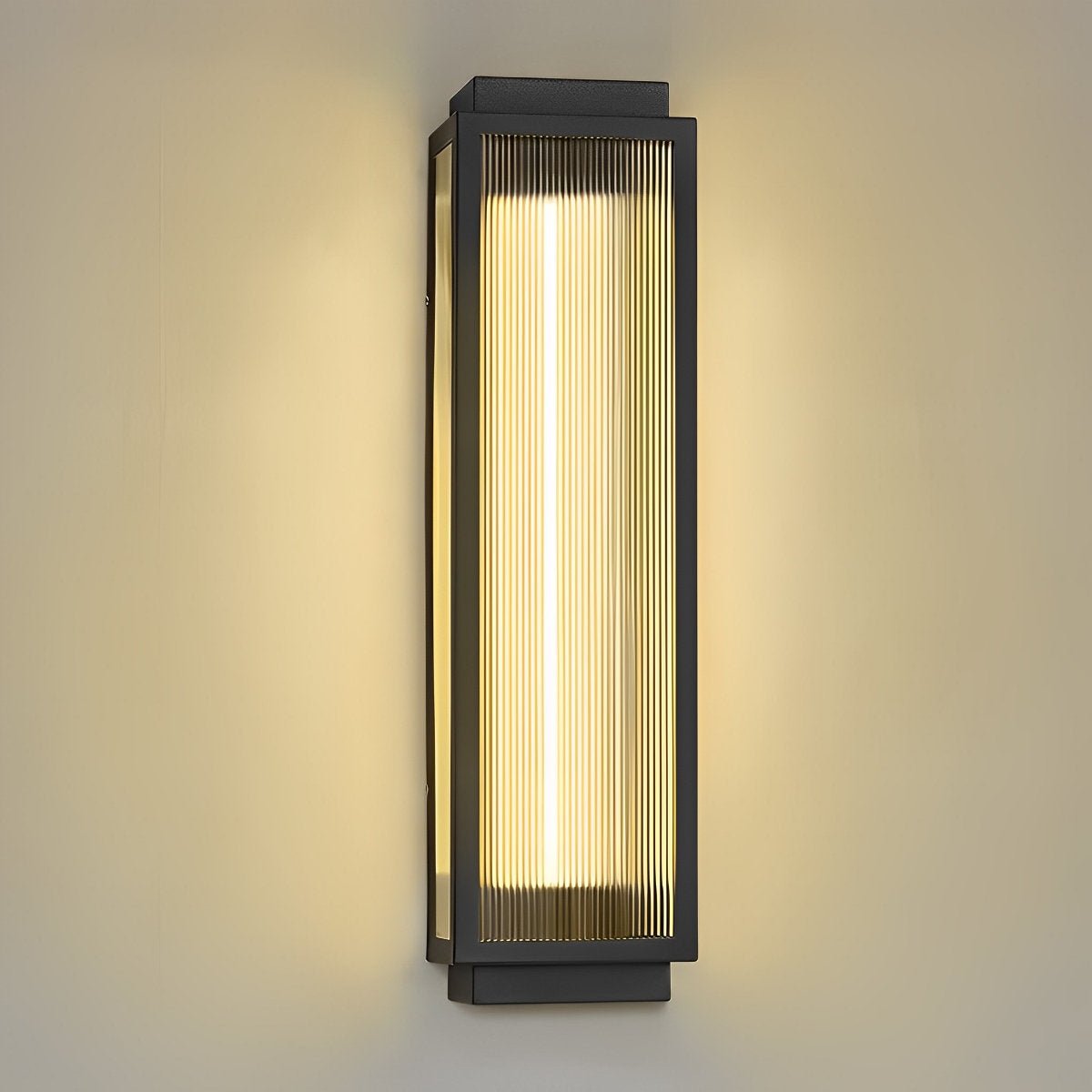 Rectangular Strip Waterproof LED Black Modern Wall Lights - Flyachilles