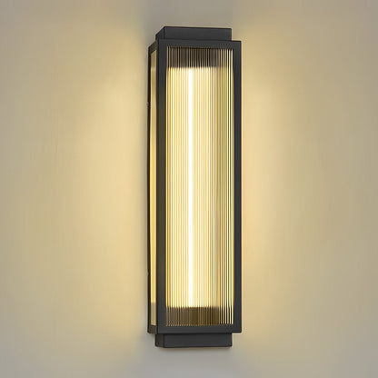 Rectangular Strip Waterproof LED Black Modern Wall Lights - Flyachilles