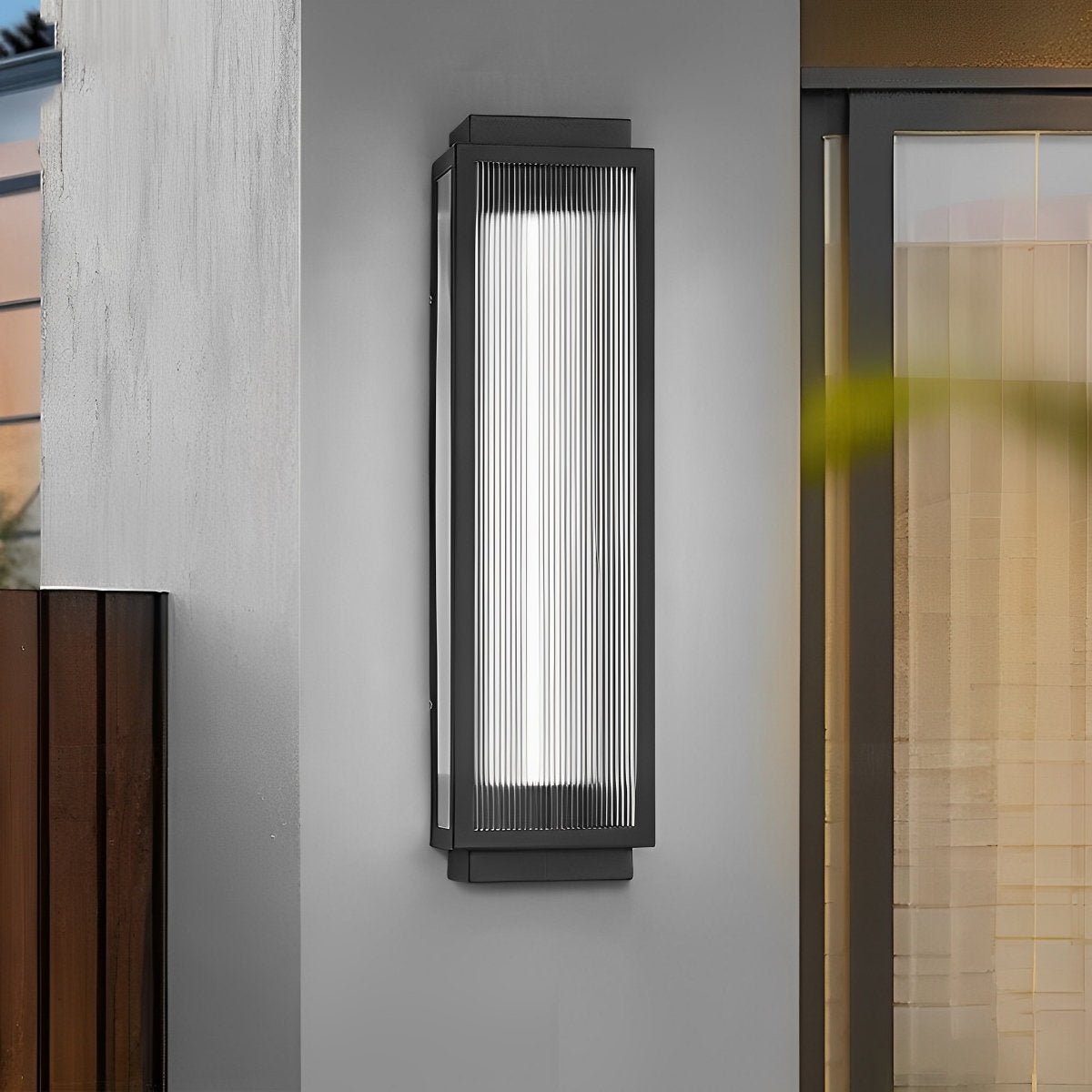 Rectangular Strip Waterproof LED Black Modern Wall Lights - Flyachilles