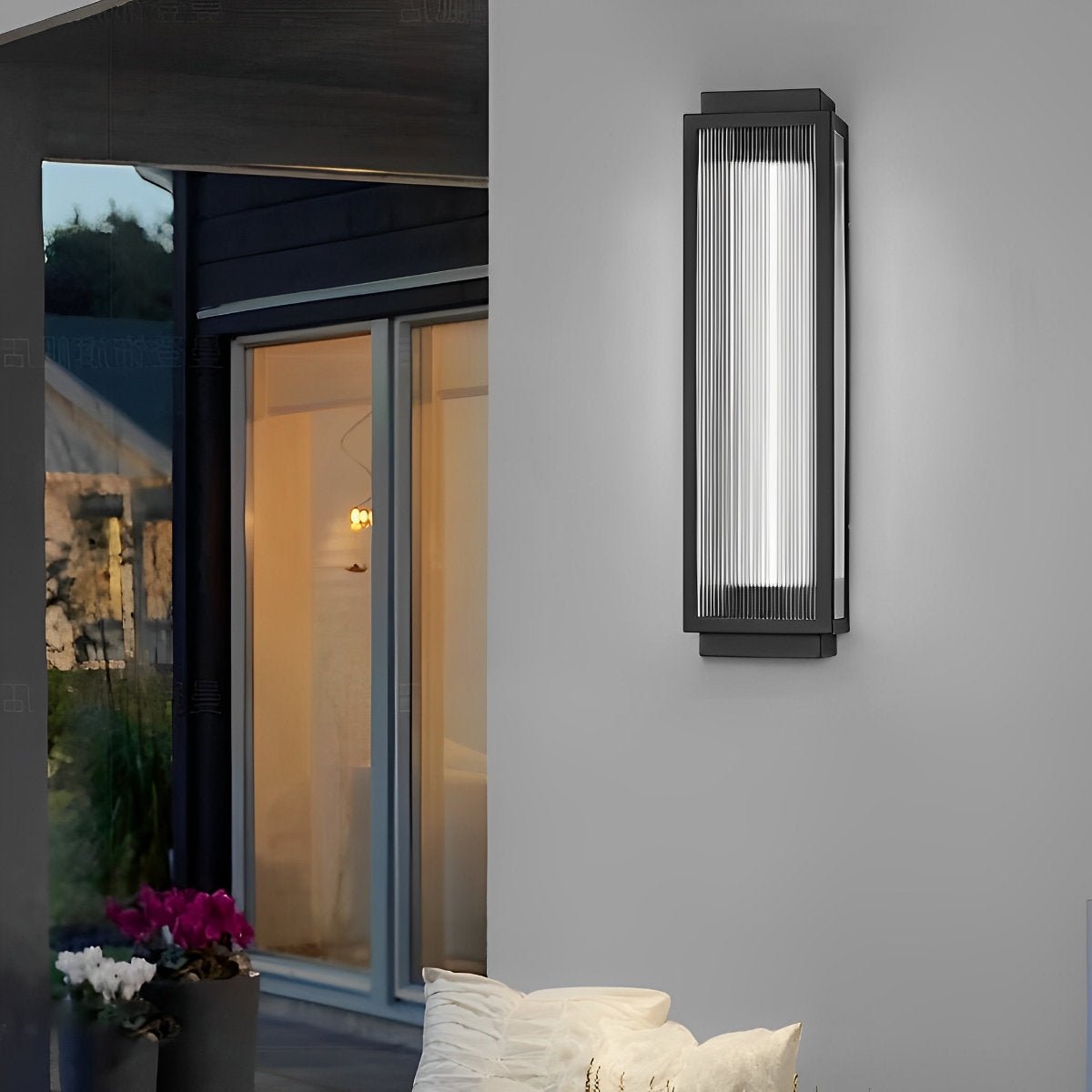 Rectangular Strip Waterproof LED Black Modern Wall Lights - Flyachilles