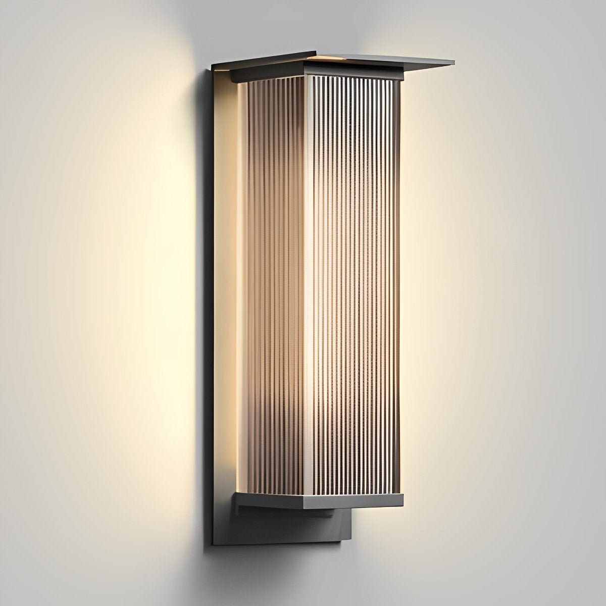 Rectangular Waterproof LED Modern Outdoor Solar Wall Sconces Lighting - Flyachilles