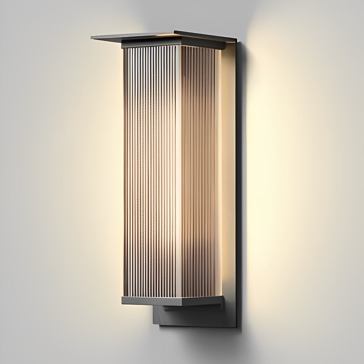 Rectangular Waterproof LED Modern Outdoor Solar Wall Sconces Lighting - Flyachilles