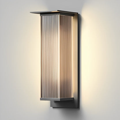 Rectangular Waterproof LED Modern Outdoor Solar Wall Sconces Lighting - Flyachilles