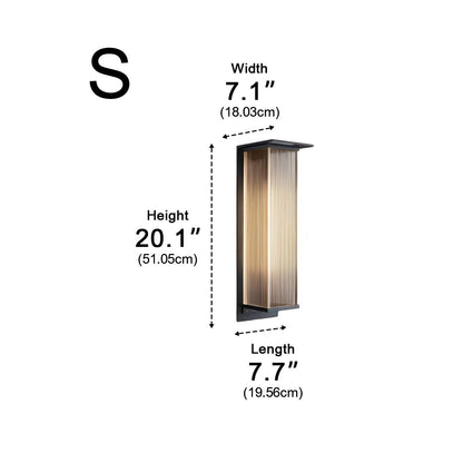 Rectangular Waterproof LED Modern Outdoor Solar Wall Sconces Lighting - Flyachilles