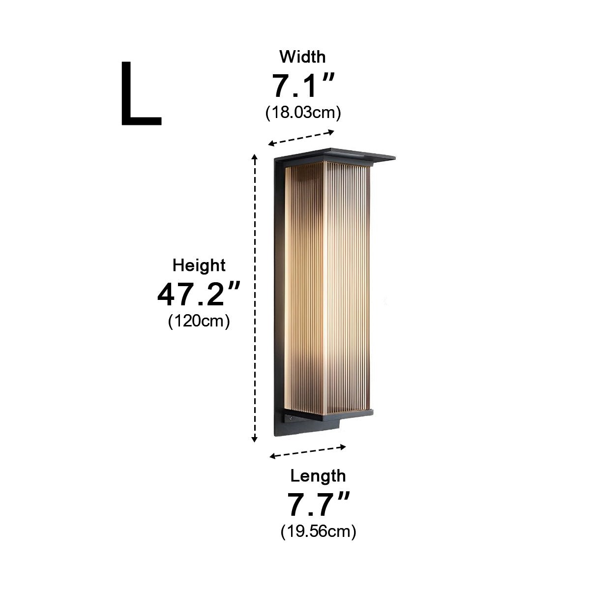 Rectangular Waterproof LED Modern Outdoor Solar Wall Sconces Lighting - Flyachilles