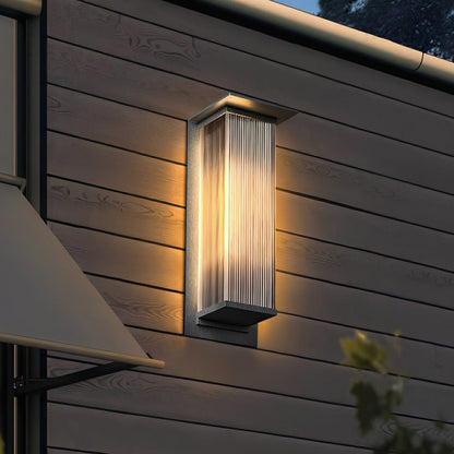 Rectangular Waterproof LED Modern Outdoor Solar Wall Sconces Lighting - Flyachilles