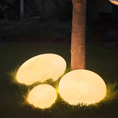 Resin Cobblestone Waterproof LED Lawn Lights Outdoor Floor Lamp - Flyachilles