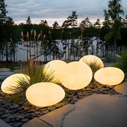 Resin Cobblestone Waterproof LED Lawn Lights Outdoor Floor Lamp - Flyachilles