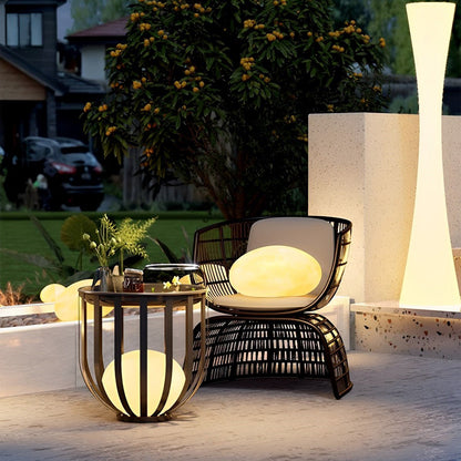 Resin Cobblestone Waterproof LED Lawn Lights Outdoor Floor Lamp - Flyachilles