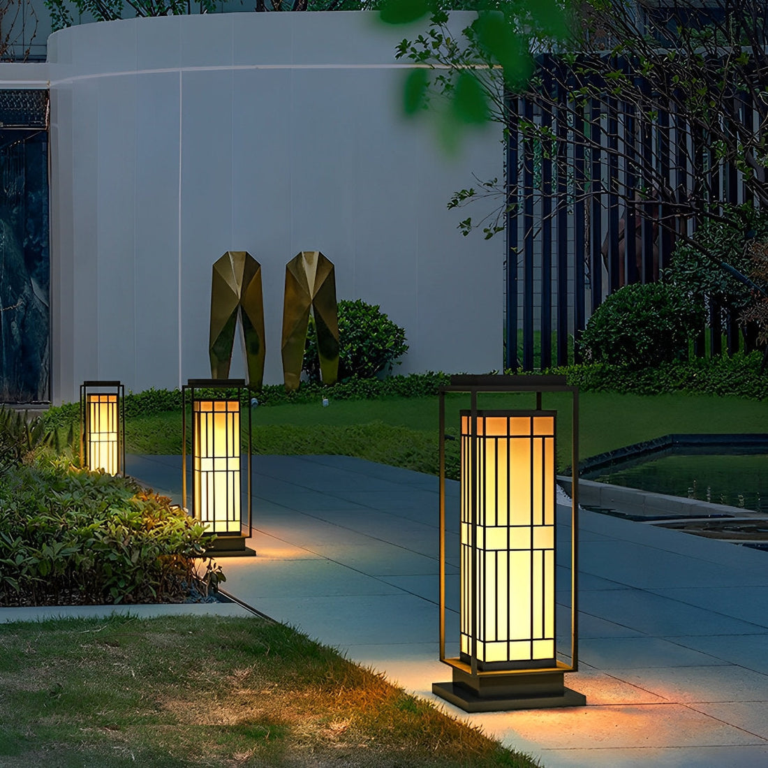 Retro Asian Style Solar LED Waterproof Garden Decorative Lights Landscape Lighting - Flyachilles