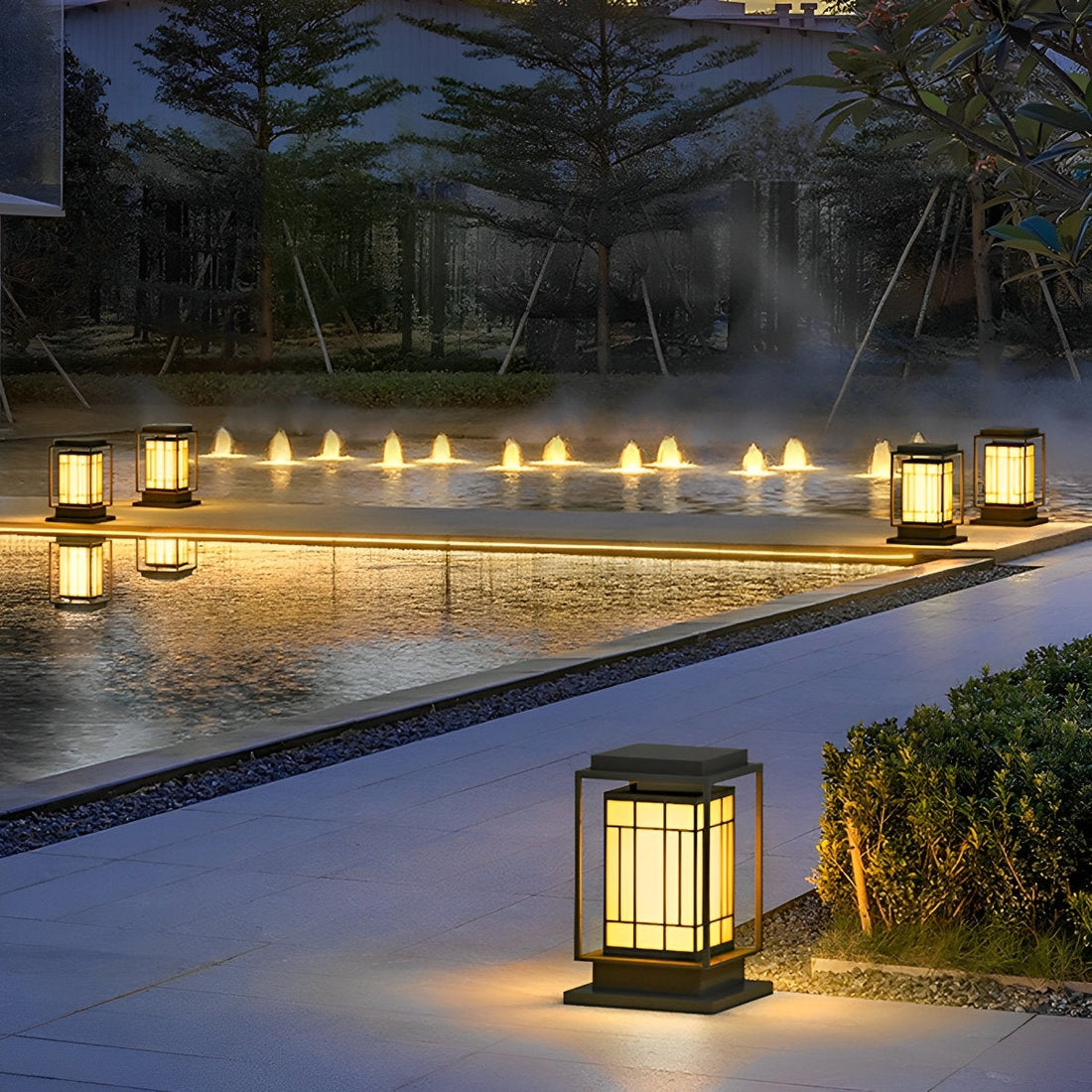 Retro Asian Style Solar LED Waterproof Garden Decorative Lights Landscape Lighting - Flyachilles