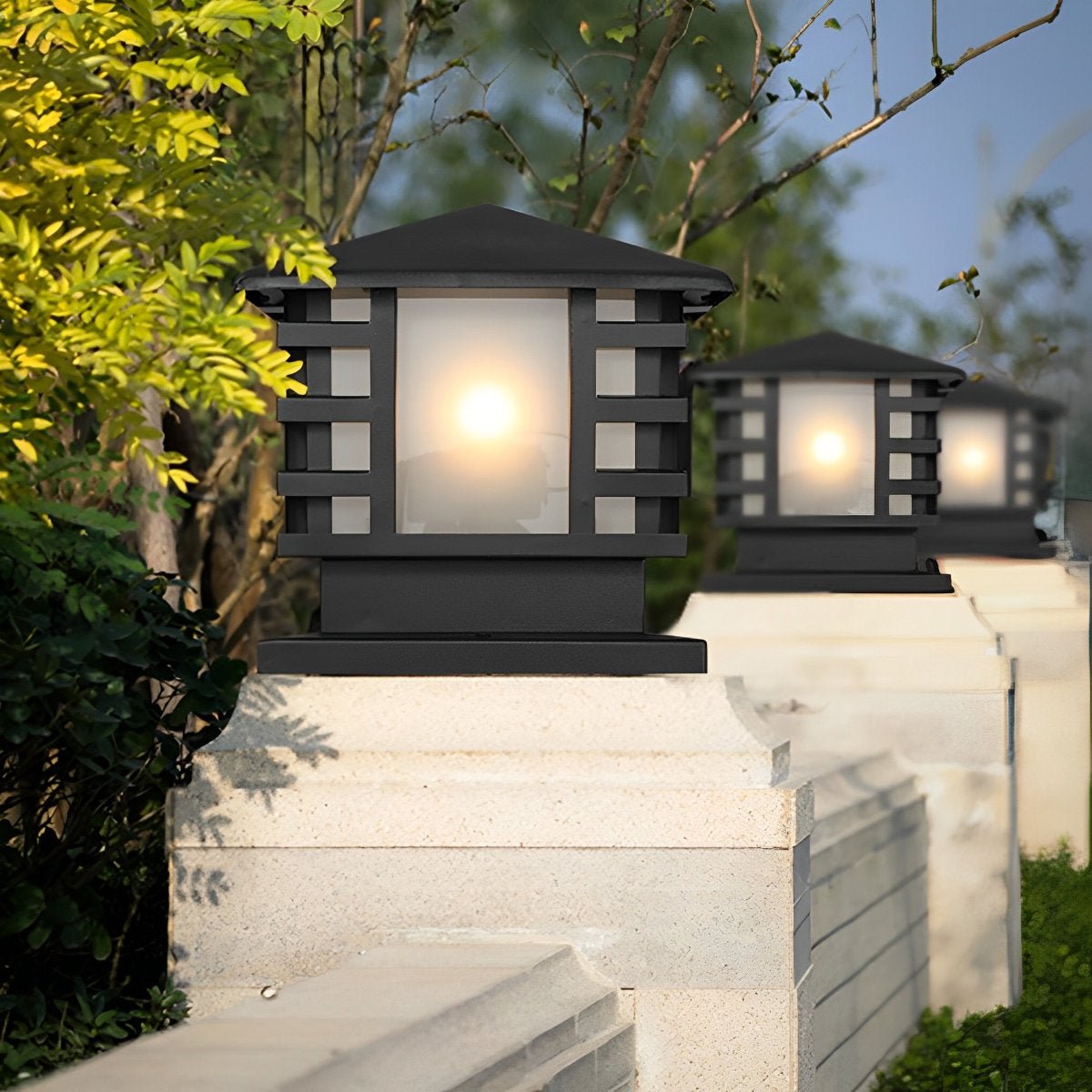 Retro Column LED Antique Garden Waterproof Courtyard Stigma Lamp - Flyachilles