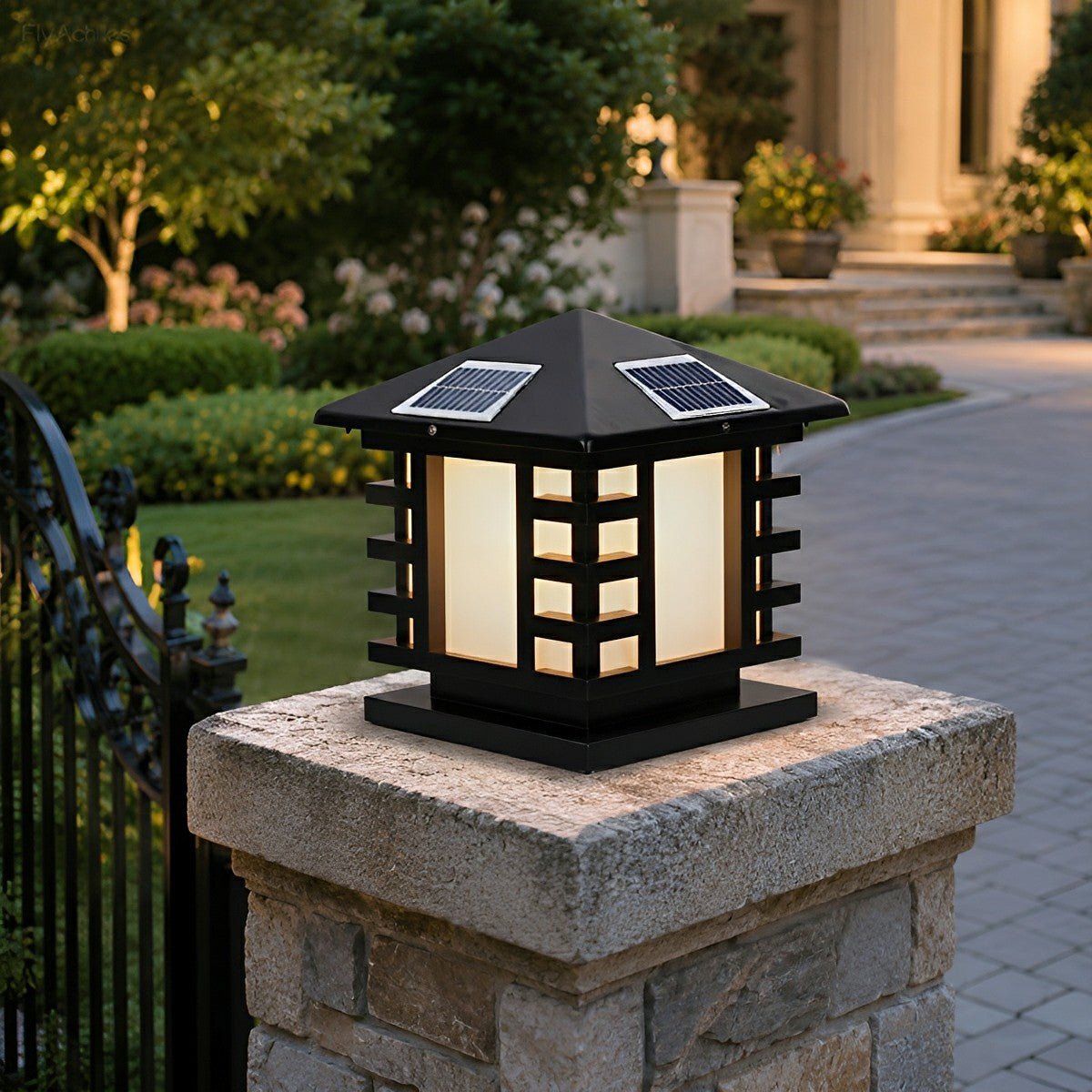Retro Column LED Antique Garden Waterproof Courtyard Stigma Lamp - Flyachilles