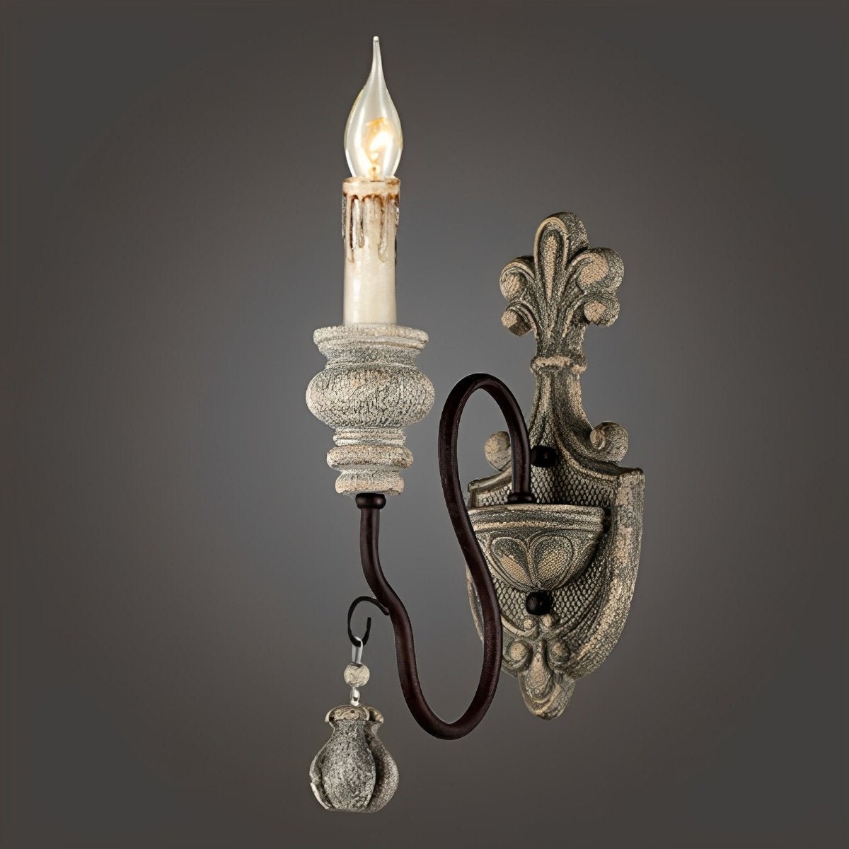 Retro Distressed Candlestick Wall Sconces Light - Flyachilles