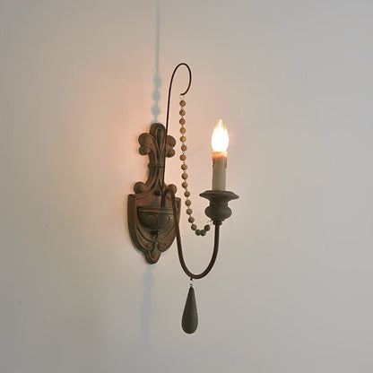 Retro Distressed Candlestick Wall Sconces Light - Flyachilles